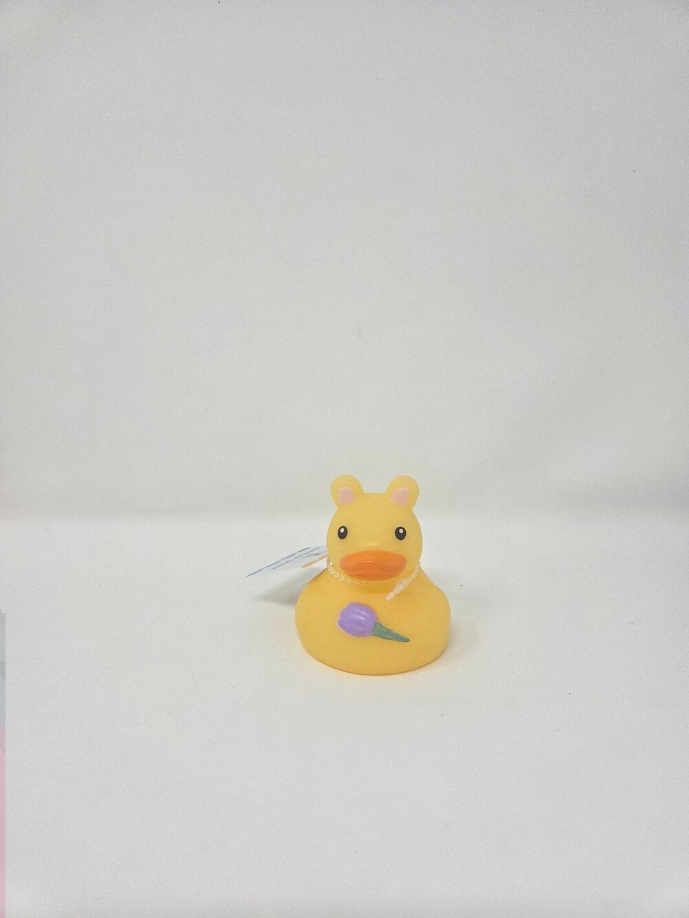 Yellow Bunny with Tulip Easter Rubber Duck
